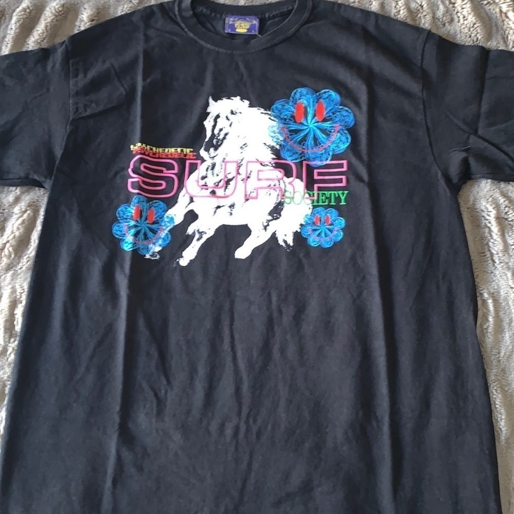 NWT Coney Island Picnic Psychedelic Surf Society Tee L - Picture 2 of 4